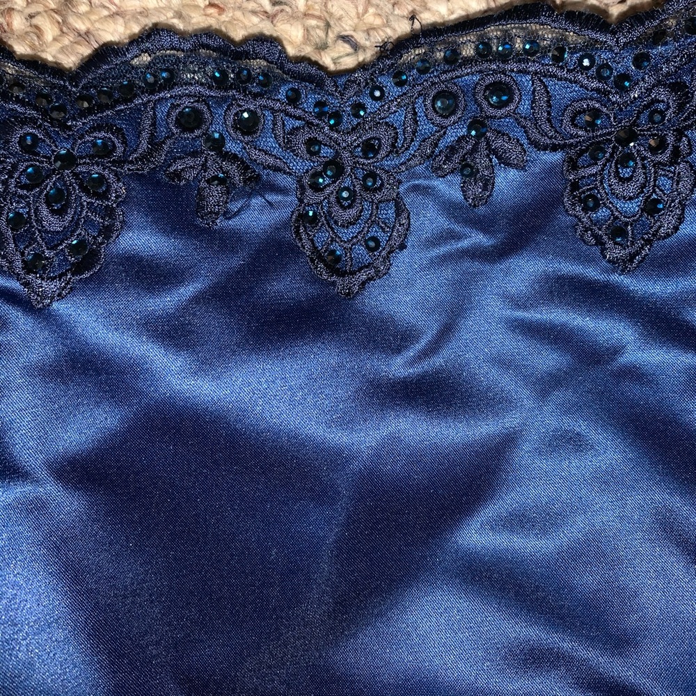 STUNNING Navy Blue Two-Piece Prom Dress - Classy! - Picture 7 of 7